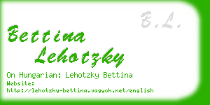 bettina lehotzky business card